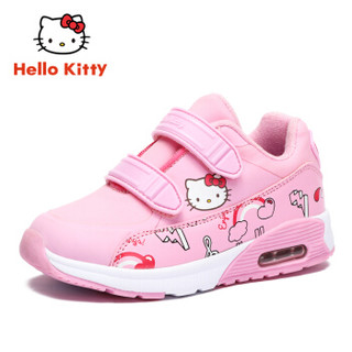 HELLOKITTY童鞋女童运动鞋加棉保暖儿童棉鞋公主气垫鞋 K8543807加棉粉色26