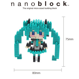 日本nanoblock儿童成人积木玩具钻石迷你小颗粒拼插拼搭微型积木人物系列初音未来 12岁+ 823177