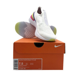 耐克 NIKE 女 跑步鞋 EPIC PHNTM REACT大钩子LOGO无鞋带一脚蹬缓震运动跑步鞋 CI1290-100白色37.5码