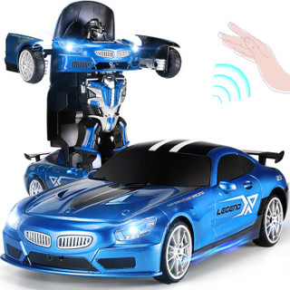 诺巴曼大型1:12宝马蓝色智能手感变形车RC遥控车男孩儿童遥控汽车玩具车儿童玩具车遥控赛车玩具