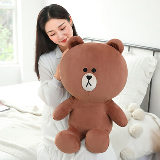 韩国LINE FRIENDS布朗熊毛绒玩具娃娃儿童女朋友生日礼物30cm 熊娃娃布公仔抱枕玩偶2#基本款布朗熊