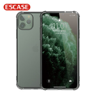 ESCASE 苹果11Pro手机壳iphone11pro保护套外壳 TPU全包气囊防摔壳（有吊绳孔）ES-iP9系列 升级版透黑
