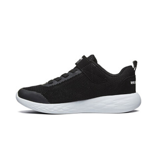 斯凯奇(SKECHERS)儿童鞋轻便防滑魔术贴休闲鞋 男童运动鞋660042L-BLK 黑色/白色02Y/33.5码