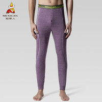 稻草人保暖裤男士运动薄款棉毛裤线裤秋冬季打底秋裤82986 花紫 XXXL