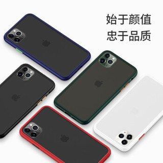 邦克仕(Benks)苹果11 Pro手机壳 iPhone11 Pro保护套 全包防摔撞色硅胶边框保护壳 磨砂防指纹 蓝色 赠按键