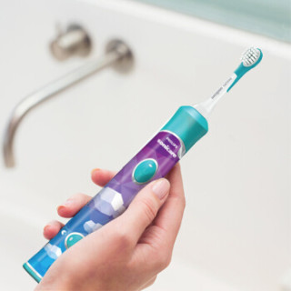 PHILIPS 飞利浦 Sonicare for Kids儿童护齿系列 HX6322/04 儿童声波震动牙刷 蓝牙版 蓝色