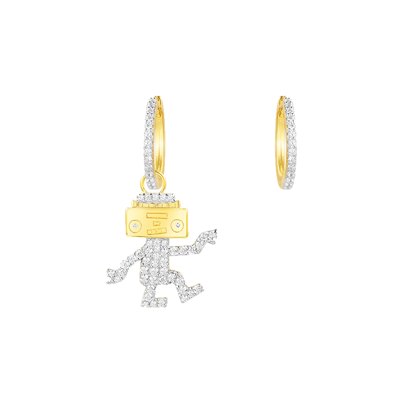 APM Monaco AE10560OXY SILVER EARRING OX 纯银耳环 金黄色