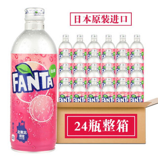 Coca-Cola 可口可乐 芬达白桃水蜜桃味碳酸汽水 500ml*24