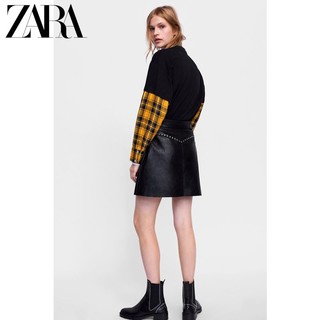 ZARA TRF 17172301040 女款铆钉饰平底切尔西短靴 