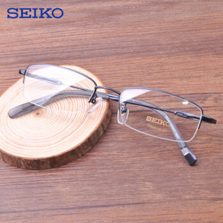 SEIKO 精工 H01061 套镜 纯钛超轻眼镜架深蓝色C70+蔡司A系列1.67折射率 镜片