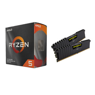 AMD 锐龙 Ryzen5 3500X CPU处理器 + 海盗船 LPX 16GB（8GB*2）DDR4 3000 内存条