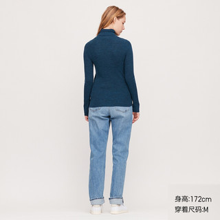 UNIQLO 优衣库 418673 美利奴罗纹两翻领针织衫