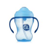 GL格朗儿童水杯吸管杯 宝宝喝水杯子带吸管 婴儿防摔家用学饮杯GLXY-01B *3件
