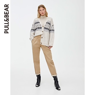 PULL&BEAR 09582310 女款印花提花开衫外套