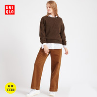 UNIQLO 优衣库 UQ420343000 女款高腰灯芯绒宽腿直筒裤