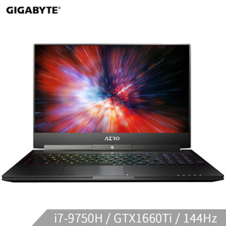 GIGABYTE 技嘉 Aero15 Classic-SA 15.6英寸游戏本（i7-9750H、8GB、512B、GTX1660Ti 、144Hz）