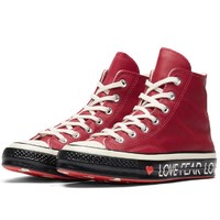 CONVERSE 匡威 Chuck 70 HI 563472C 爱心字母印花复古高帮鞋