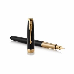 PARKER 派克 Sonnet卓尔 纯黑丽雅金夹钢笔 18K M尖