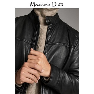 Massimo Dutti 03318247800 男士真皮夹克