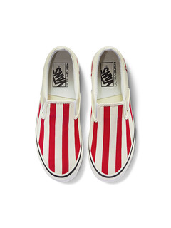 Vans 范斯 Slip On VN0A3JEXVN0 竖条纹帆布鞋