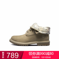 Timberland 添柏岚 A1URM 女款户外两穿印花翻靴 米黄色 37