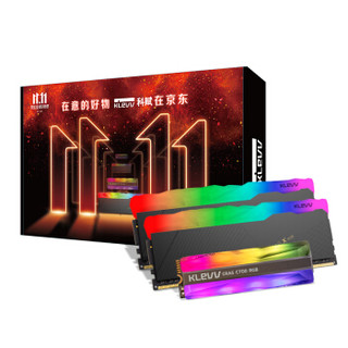 KLEVV 科赋 CRAS X DDR4 3200 16GB(8G×2) 台式内存 +CRAS C700 RGB SSD 480GB NVMe固态硬盘 RGB双十一礼盒套装