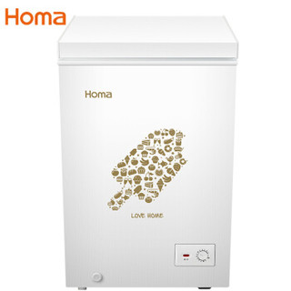 奥马（Homa）99升小冰柜 卧式冷柜 小型家用节能 一机四用  省电节能 白色 BC/BD-99H2 *6件