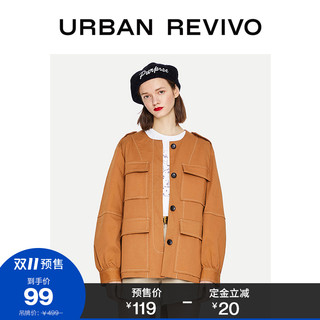 URBAN REVIVO WH08S1EN2000 女士圆领夹克