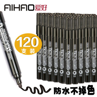 AIHAO 爱好 3451 油性记号笔 黑色 10支