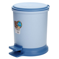 茶花 垃圾桶 豪华圆型脚踏卫生桶 9.6L 1509