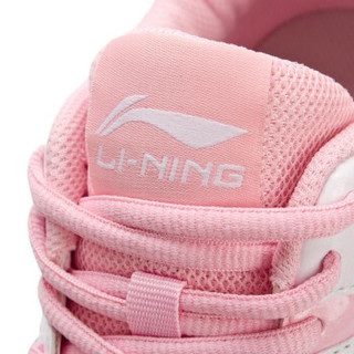 李宁 LI-NING AYTN024-4 羽毛球系列 女 羽毛球训练鞋 标准白/浅粉红 36码