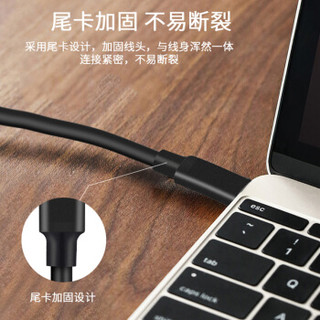 晶华 type-c公对公数据线USB-C MacBookpro小米air手机电脑充电线双头PD 5A快充电器线黑色 3米2332