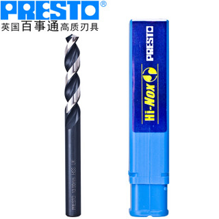 百事通（PRESTO）进口高速钢不锈钢用钻头直柄麻花钻咀（直径:11.8mm 刃长:71.0mm 全长:142mm）