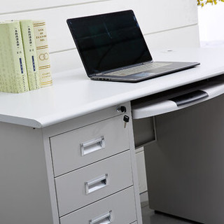 驰界（chijie）1.6米钢制电脑桌铁皮办公桌带抽屉财务员工桌单人（加厚）