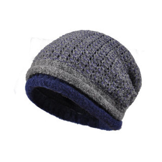 卡蒙（Kenmont）km-9066 冬季女士毛线帽休闲百搭堆堆帽 蓝灰色
