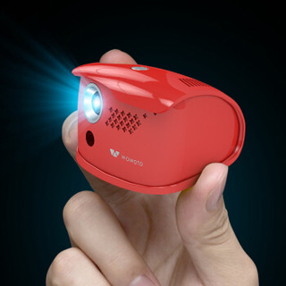 窝窝头（wowoto）Q1红色 投影机 投影仪 家用（2+32G大内存 四向梯形校正 支持1080P高清解码 无线同屏）