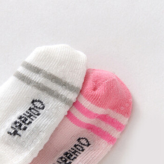 英氏婴儿袜子男女宝宝柔软舒适婴儿袜子针织四季袜10892370 粉色 17CM