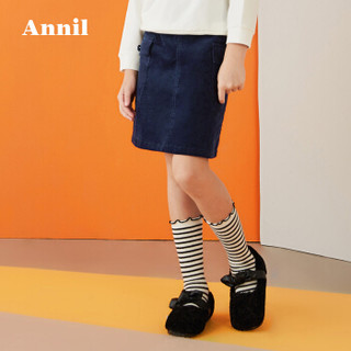 Annil 安奈 女童裙  EG933382 卡其 110cm