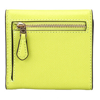 COACH 蔻驰 奢侈品 女士黄绿色皮革短款钱包钱夹 F87588 IMBCG
