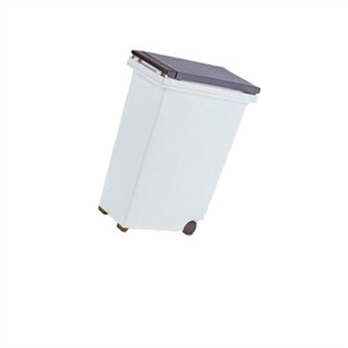 CHS 家庭分类垃圾桶 大厨余垃圾 方形带盖 按压式 厨房上海 干湿分离 咖啡色中号 10L 垃圾桶
