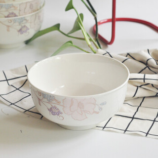 优尊陶瓷餐具清新物语6英寸面碗4只碗具套装家用中式餐具陶瓷碗