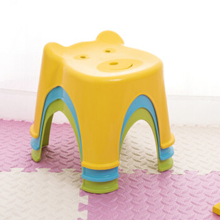 茶花 凳子塑料椅子卡通型儿童凳 绿色 0849*