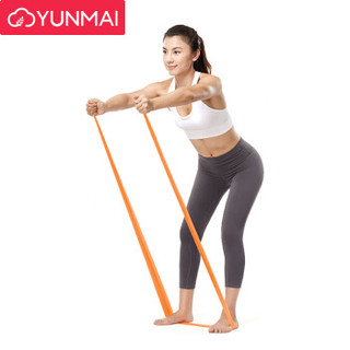 云麦YUNMAI瑜伽弹力带 男女阻力带健身力量训练拉力带 25磅拉力绳 橙色