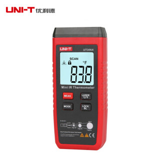 优利徳（UNI-T) 红外线测温仪厨房测水温油温手持式测温枪工业温度高精度 UT306A 现货