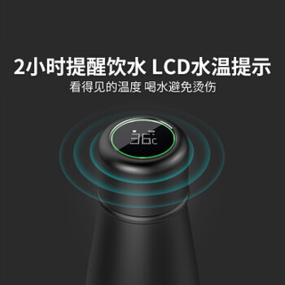 小水怪（SGUAI）G5智能随行杯带温度显示304不锈钢保温杯创意礼品生日礼物送女友老婆便携水杯子400ml潮流青