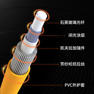 netLINK 光纤跳线 电信级 光纤熔接尾纤 光纤收发器跳线 HTF-SC-FC 单模单芯 一条