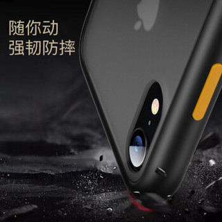 美国0度 苹果XR手机壳 iPhone Xr磨砂透明保护套防指纹简约硬壳硅胶边全包防摔（红色XR）