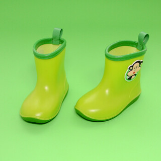 PaulFrank 大嘴猴可爱卡通短筒防水男女儿童雨鞋靴 PFR201 卡通绿色 30