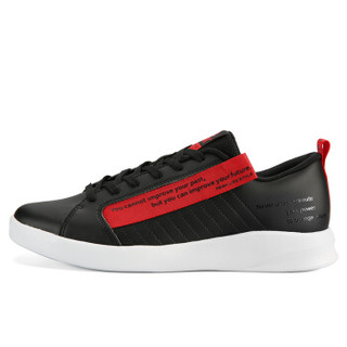 匹克（PEAK)男鞋休闲耐磨板鞋舒适经典文化鞋 DB920331 黑色/大红 42码