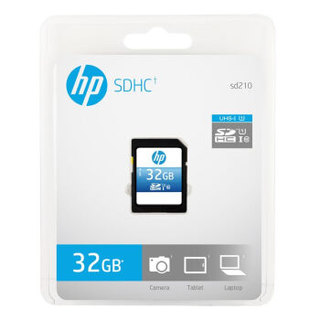 惠普（HP）32G SD存储卡 SD210 U1 C10 高速升级版 读速可达90MB/S 专业版 高品质拍摄高清视频